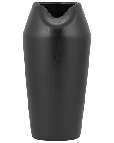 Dekorativní kameninová váza 33 cm černá APAMEA