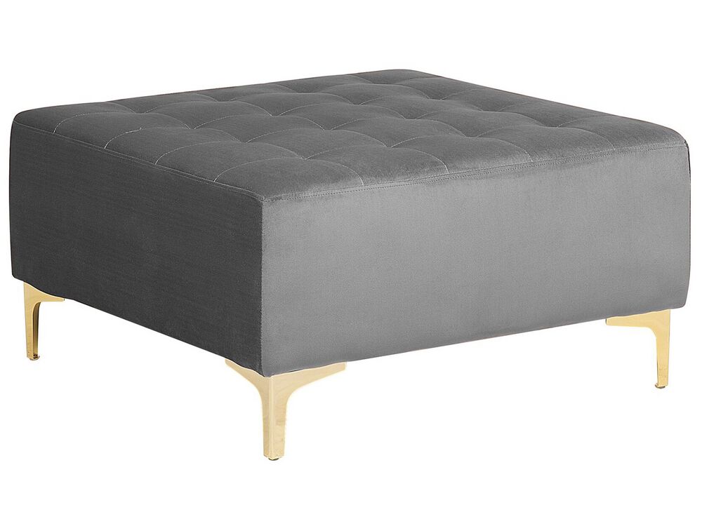 Ottoman ABERDEEN Velvet Grey