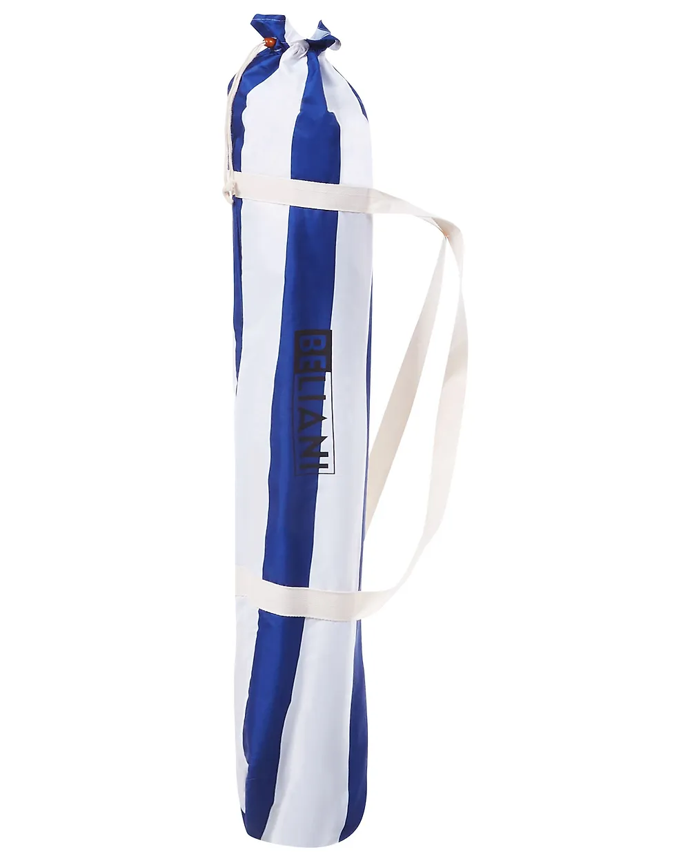 Beliani - Parasol De Jardin Rétro ⌀ 150 Cm - Mât En Bois De Hêtre - Toile Polyester Recyclé Résistante Aux UV - Inclinable - Avec Housse