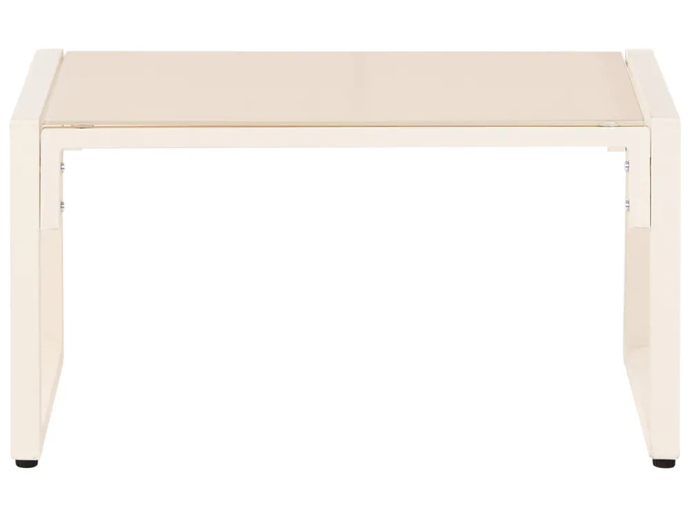 Garden Lounge Set with Table 4 Seater GARDA Metal Beige_1021311