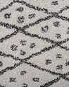 Teppich Baumwolle weiss / schwarz 80 x 150 cm cm Kurzflor AGADIR_831340