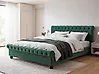 Bed Velvet AVALLON 180 x 200 cm (EU Super King) Emerald Green