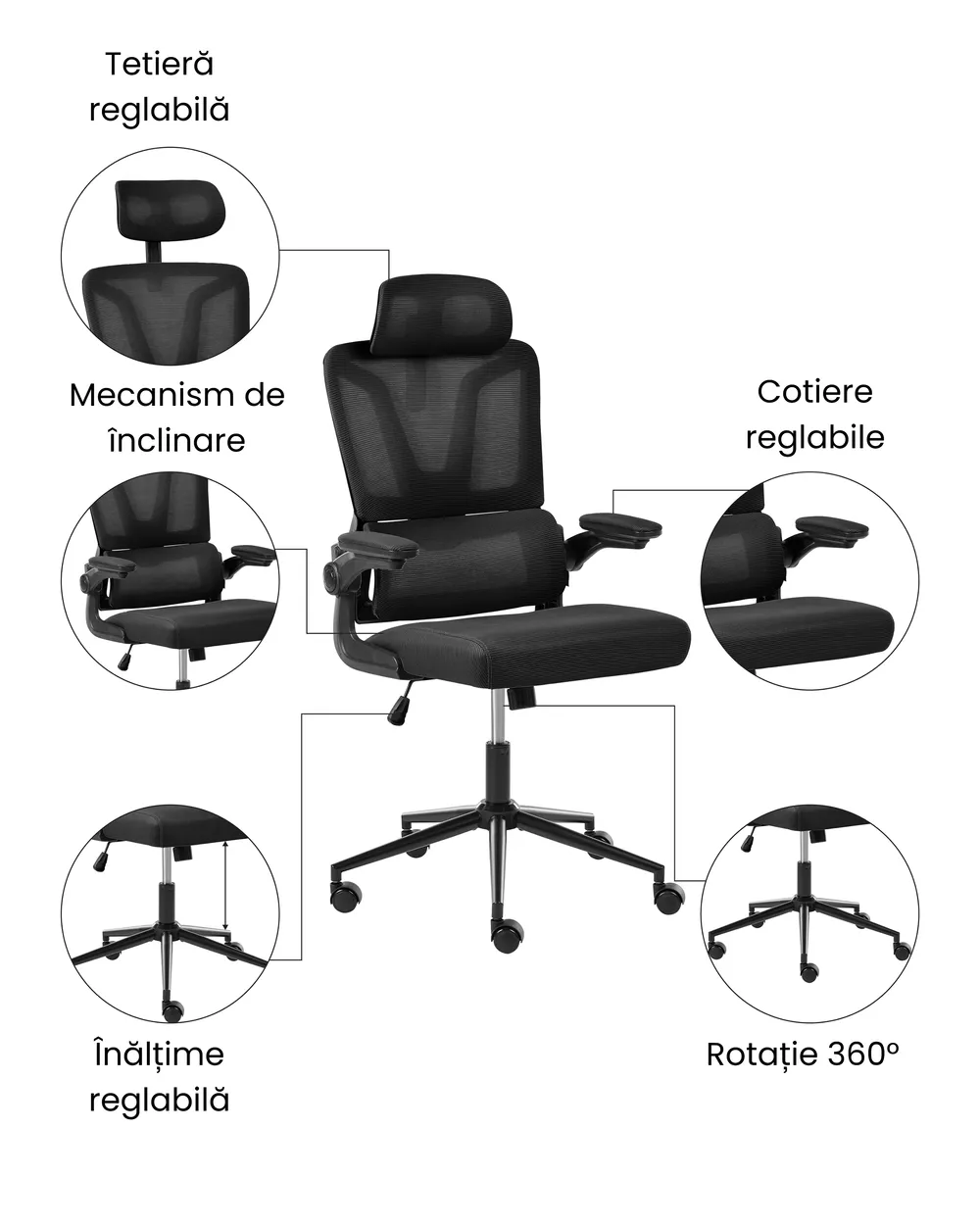 Scaun ergonomic KRYOS Negru_1074214