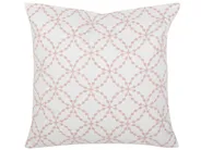 Set of 2 Decorative Cushions VERBENA 45 x 45 cm Cotton Pink Geometric Pattern_770276