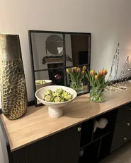 Zestaw 2 dekoracji świątecznych LED NEIDEN 52/38 cm Choinka Srebrny_921076