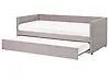Trundle Bed Velvet CHAVONNE 90 x 200 cm (EU Single) Light Grey