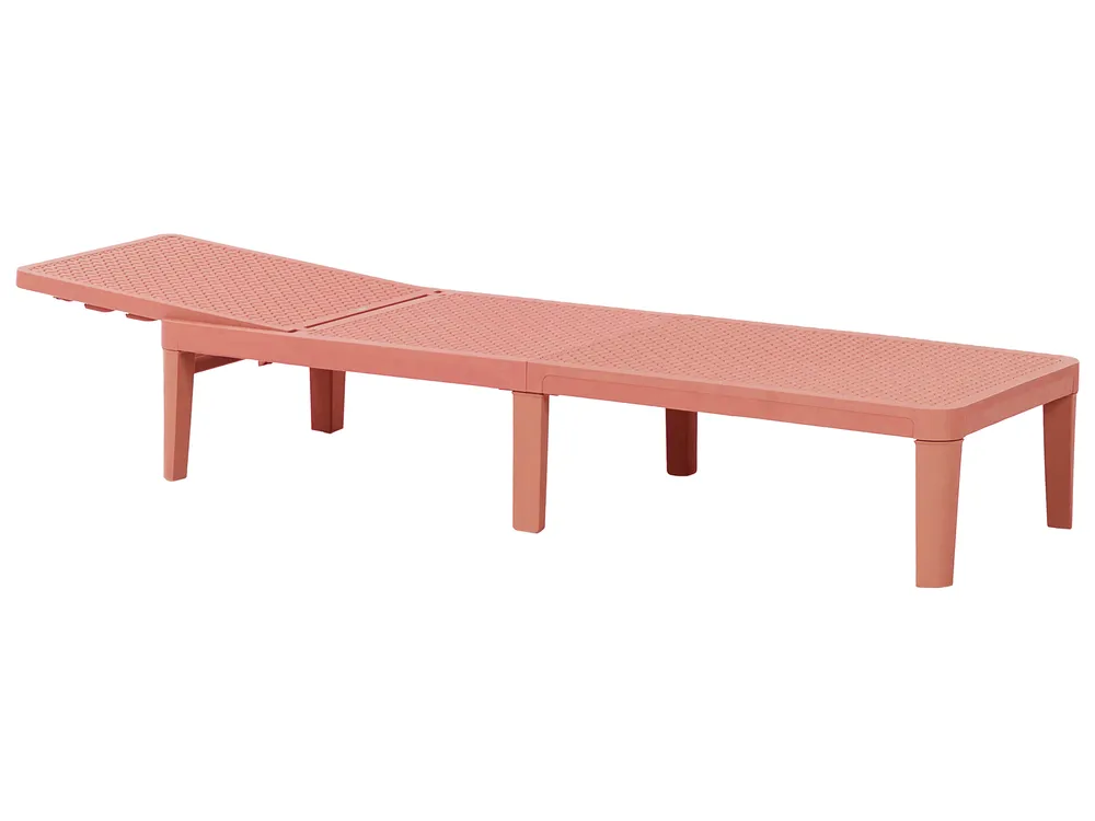 Lettino Prendisole OSSIMO Materiale sintetico Rosso_1032258