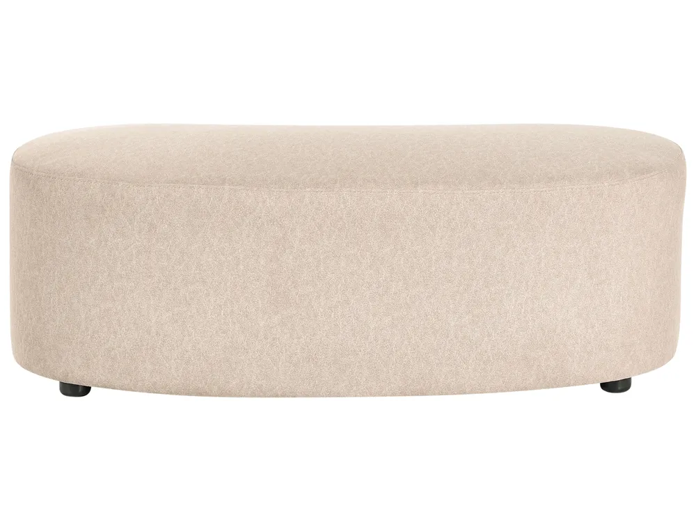 Sofa AMAL mit Ottomane Stoff Beige_1145668