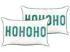 Zestaw 2 poduszek dekoracyjnych JOYCANDY 30 x 50 cm Bawełna Biały Wzór świąteczny