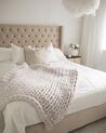 Sametová postel 160 x 200 cm béžová LUBBON_803325