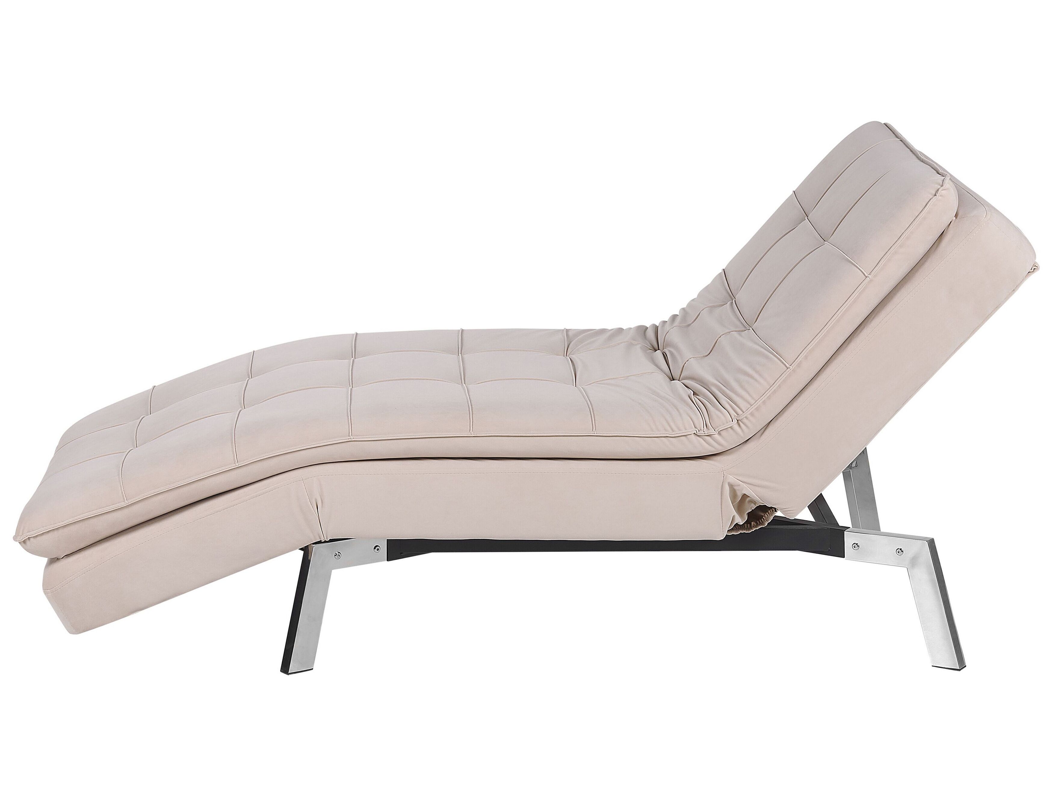Chaise longue versione destra ARDAL Velluto a coste Marrone chiaro