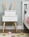 2 Drawer Bedside Table White BANKS_934776