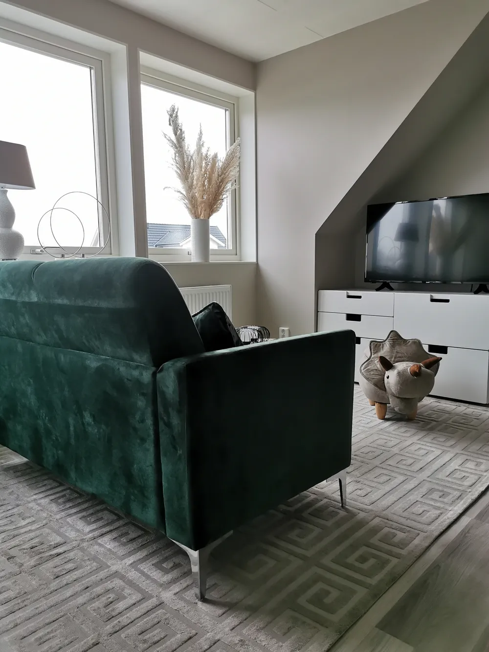 Sofa 2 Seater FENES Velvet Dark Green_818970