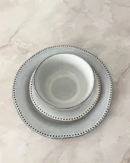 Set di 12 stoviglie CHERVIL Gres porcellanato Azzurro_991782