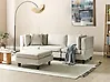 Modular Sofa 3 Seater UNSTAD with Ottoman Fabric Light Beige