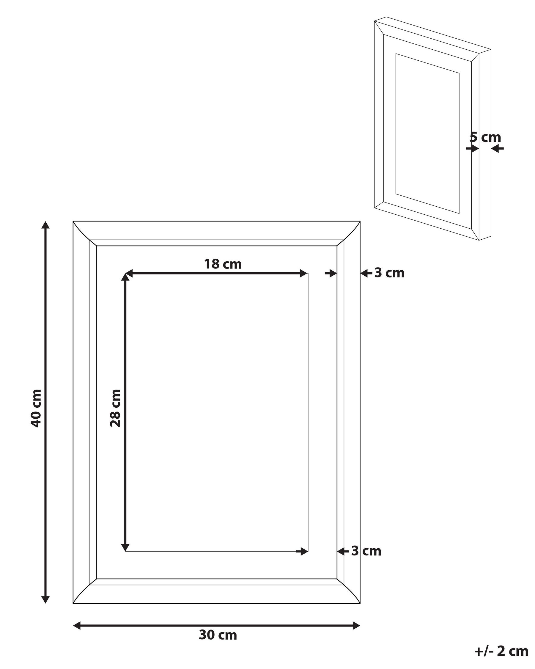 Stampa da parete Incorniciata AGENA 30 x 40 cm Motivo floreale Blu_784733