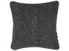 Cuscino cotone motivo in rilievo grigio 45 x 45 cm KONNI_755210