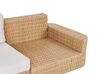 Lounge Set Rattan naturfarben 4-Sitzer Auflagen beige OLIVERI_933690