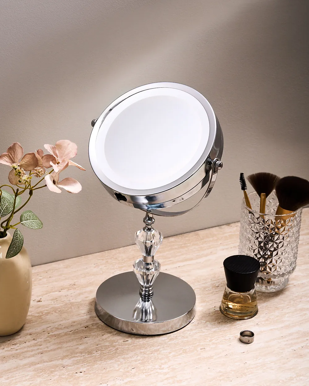 Miroir de table LED LAON Argenté_1180159
