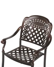 Set di 4 sedie da giardino con cuscini MANFRIA Metallo Marrone scuro_765574