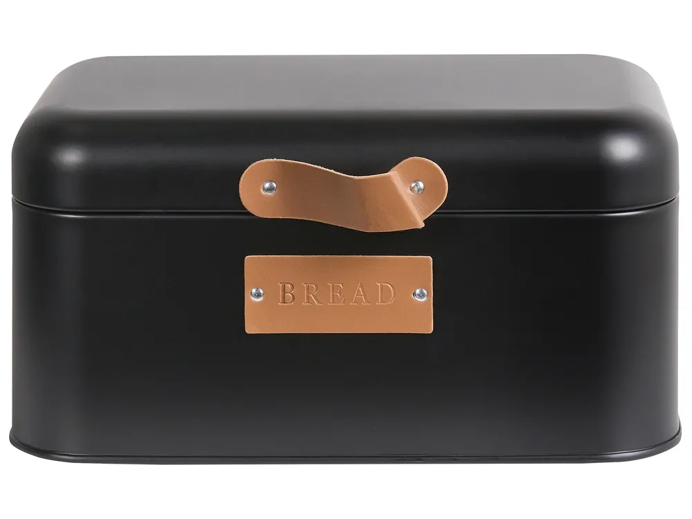 4 Piece Bread Bin and Canister Set REVERIE Iron Black_1069578