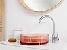 Lavabo sobre encimera TOLOSA ⌀ 36 cm Solid Surface Rojo claro