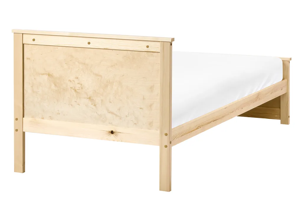 Bed Pine Wood DAUPHIN 90 x 200 cm (EU Single) Light Brown_1059777