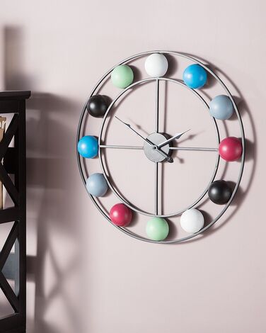 Iron Skeleton Wall Clock ø 56 cm Multicolour REIDEN
