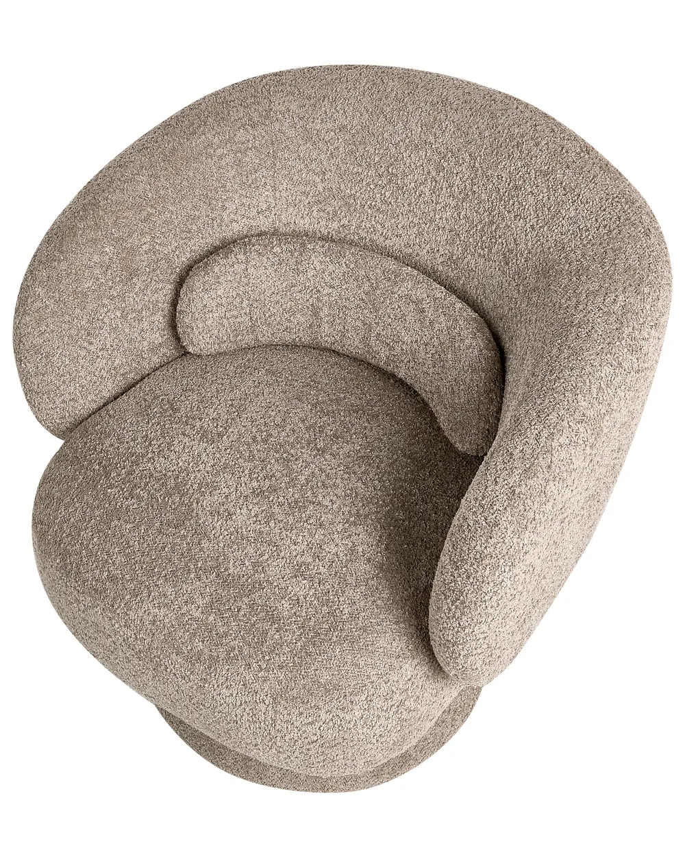 Poltrona girevole LIEKSA Bouclé Beige_980996