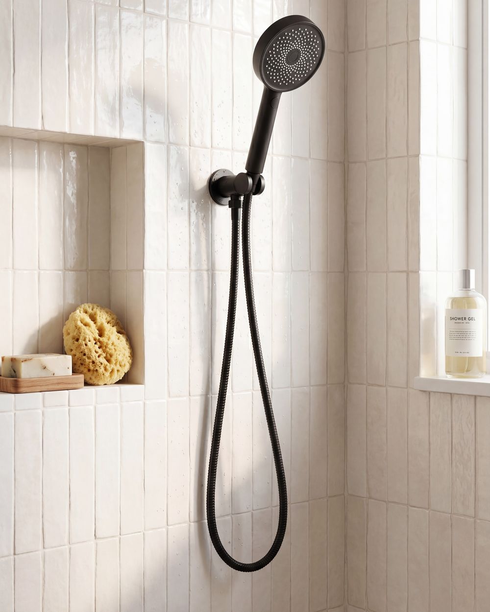 Shower Head and Hose Kit UYUCA 4-function Black