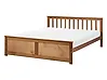 Bed Pine Wood OLENDON 140 x 200 cm (EU Double) Brown