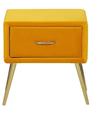 Comodino 1 cassetto FLAYAT Velluto Senape_767965