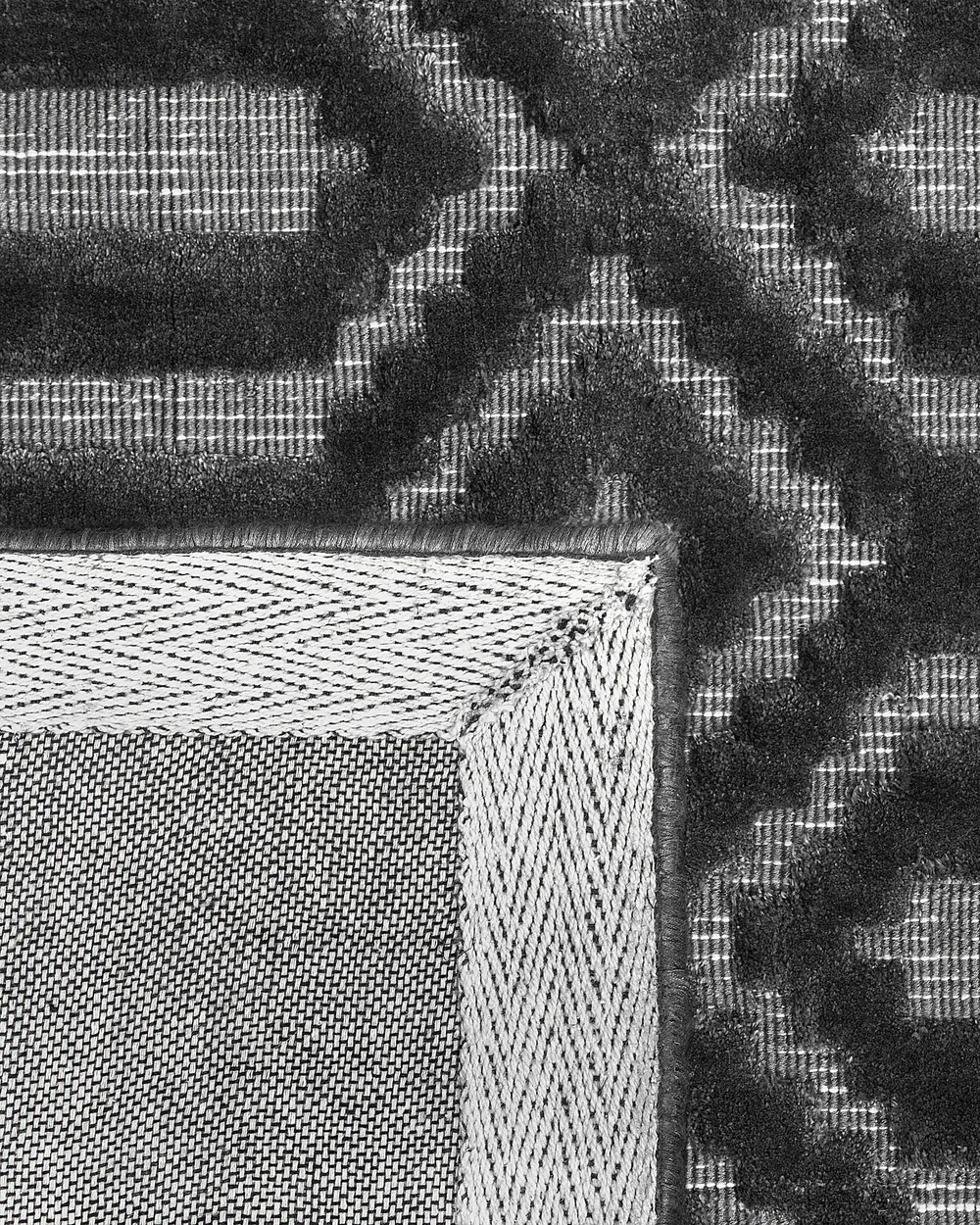 Rug ADATEPE Dark Grey 140 x 200 cm Viscose_750675