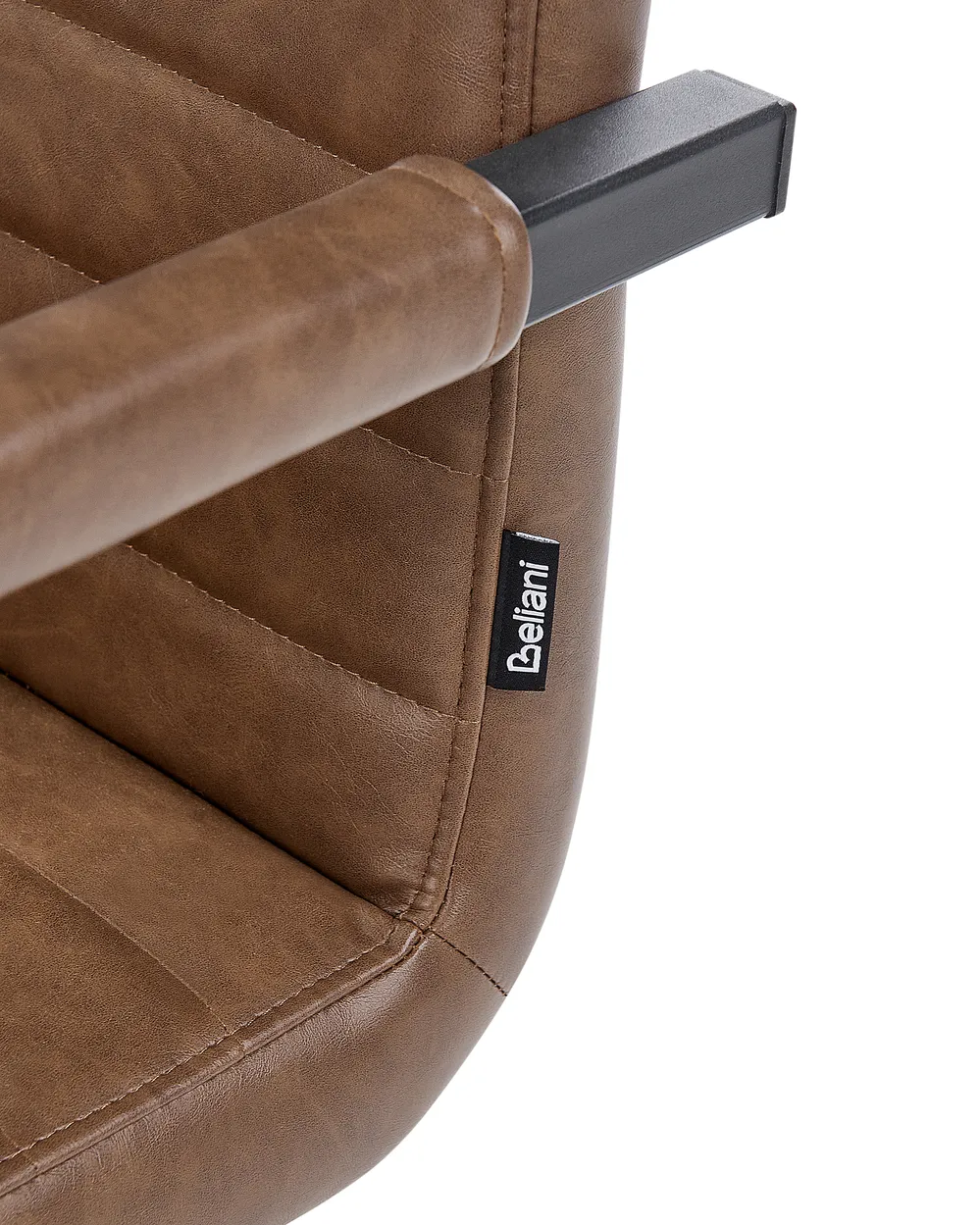 Lot de 2 chaises de conférence BUFORD Cuir PU Marron_938028