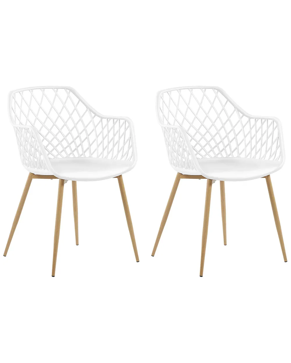 Set di 2 sedie da pranzo NASHUA Bianco