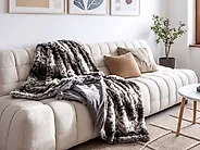 Coperta TAZA Tessuto 150 x 200 cm Grigio_1179530