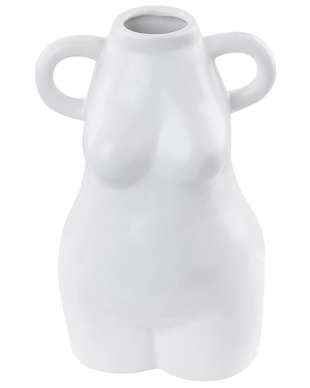 Wazon na kwiaty AIGIO 25 cm Ceramika Biały_845110