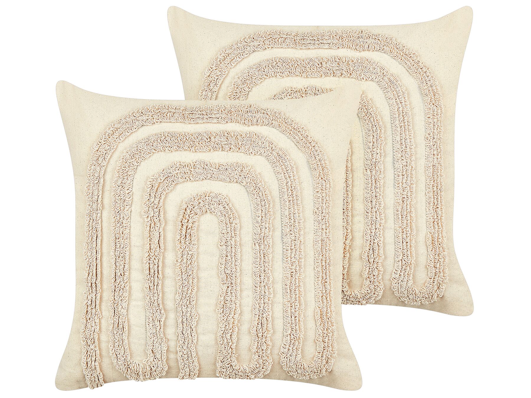 Set di 2 cuscini cotone beige 45 x 45 cm TATSOI_906639