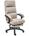 Executive Chair with Footrest EATON Chenille Beige