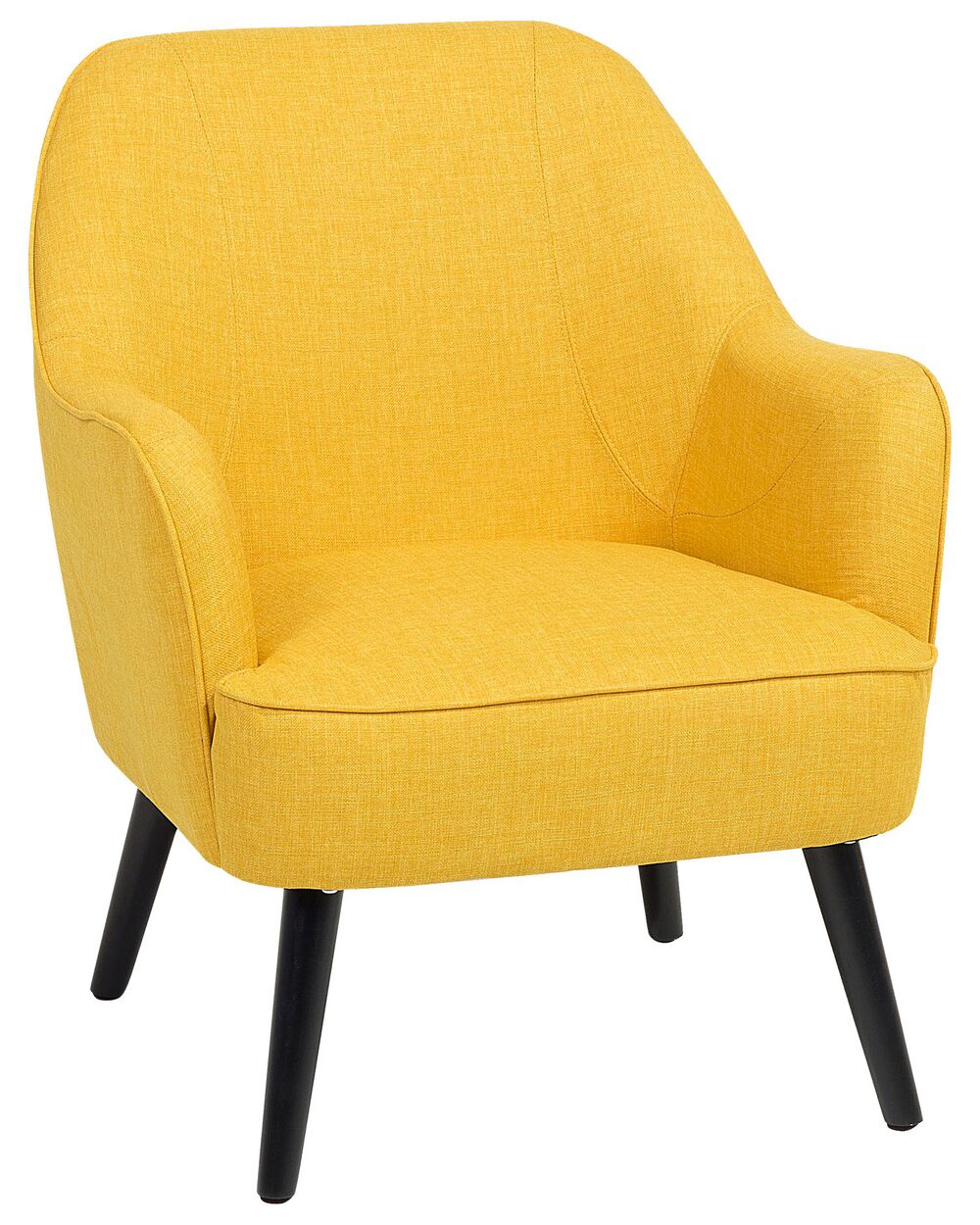 Yellow fabric armchair hotsell