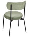 Set of 2 Dining Boucle Chairs Light Green ALLISON_929057