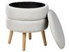 Storage Stool Boucle White OKATON_937607