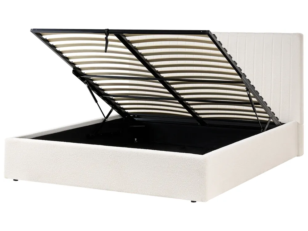Ottoman Bed VION Boucle Off-White 160 x 200 cm (EU King Size)_1042546
