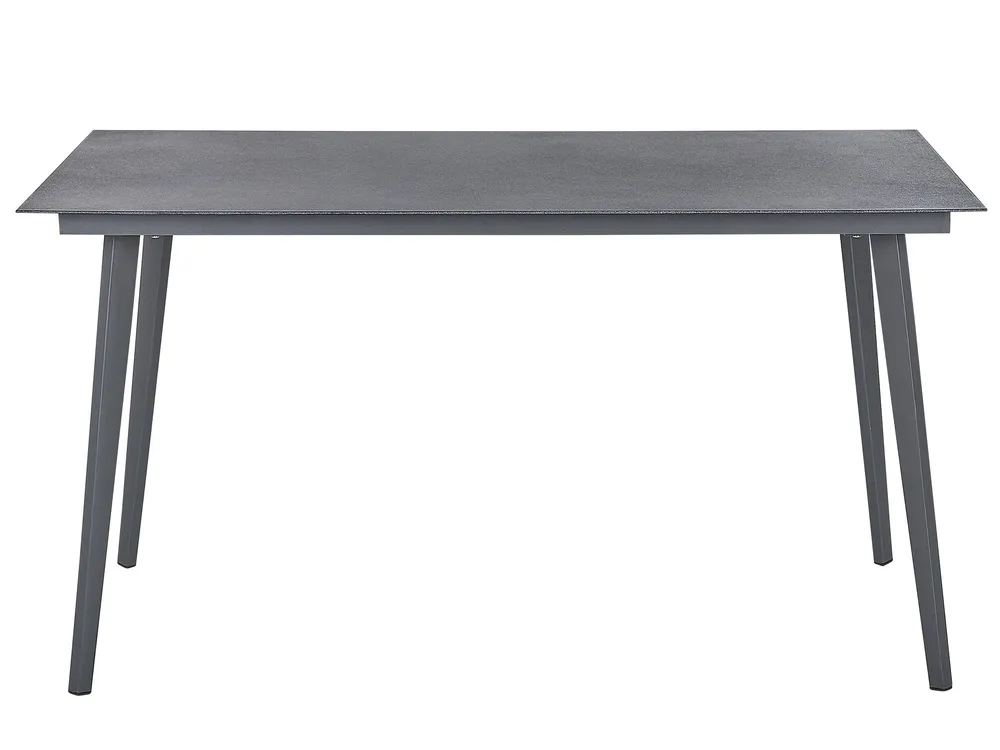 Garden Dining Table MILETO 140 cm 80 cm Glass Grey_808448