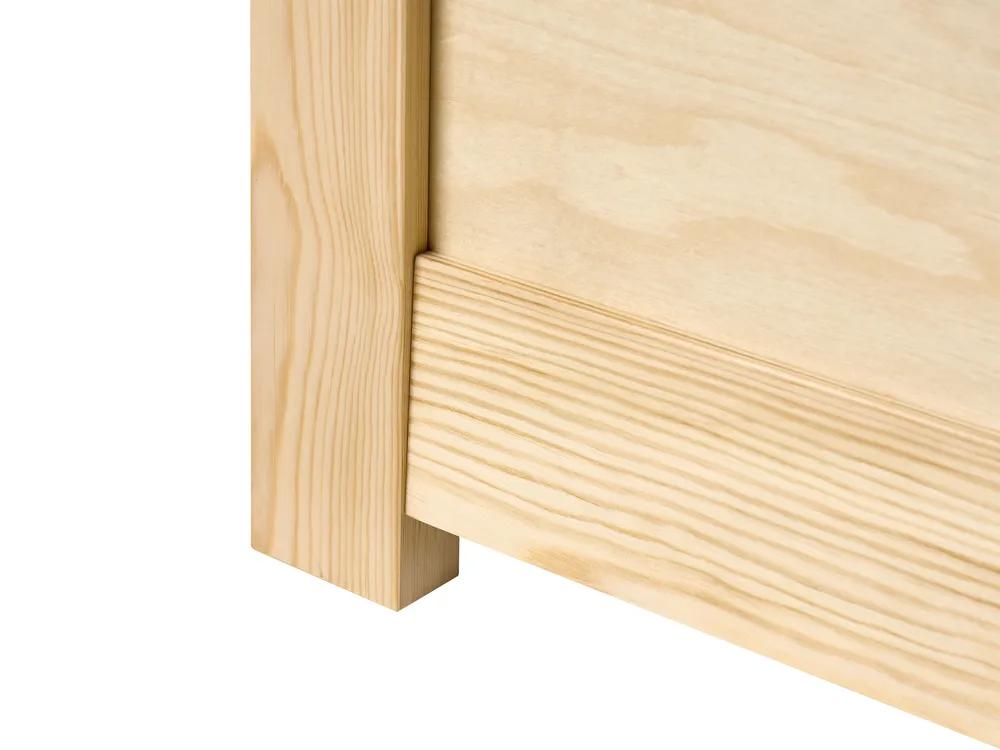 Bed with 2 Drawers DAUPHIN Pine Wood Light Brown 90 x 200 cm (EU Single)_1059766
