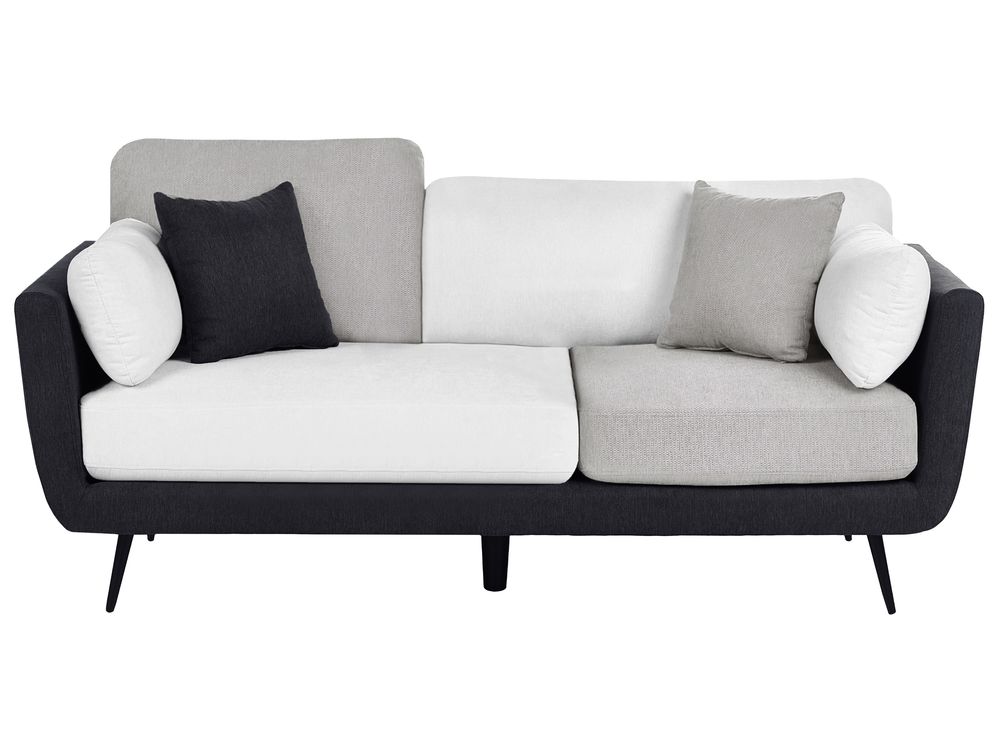 Sofa 3-Sitzer BOLGA Stoff Schwarz