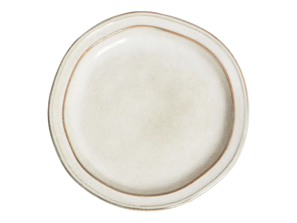 Set of 12 Dinnerware CHIVES Stoneware Light Beige_956463