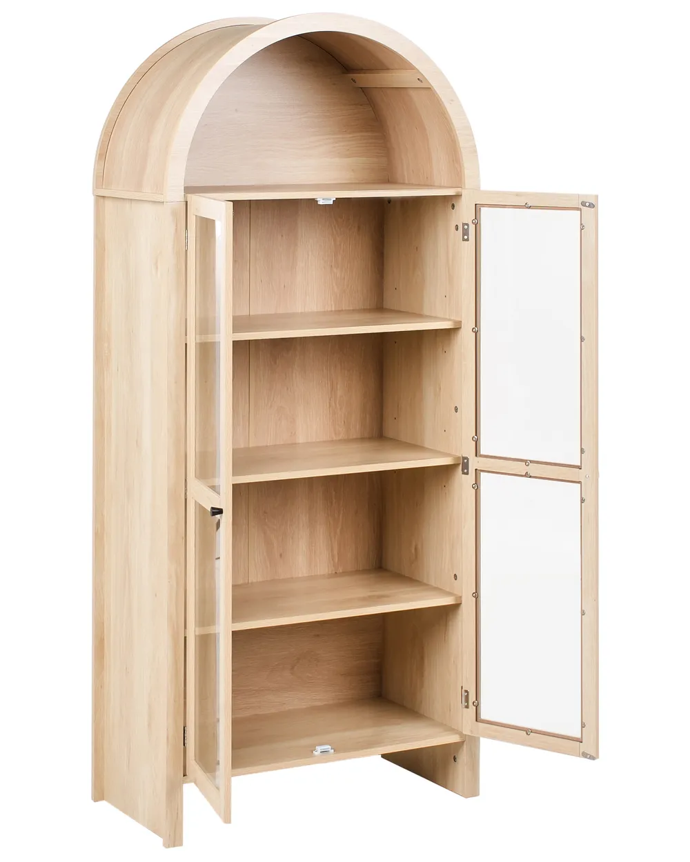 Glass Display Cabinet GLENWOOD 79 cm Light Brown_998705