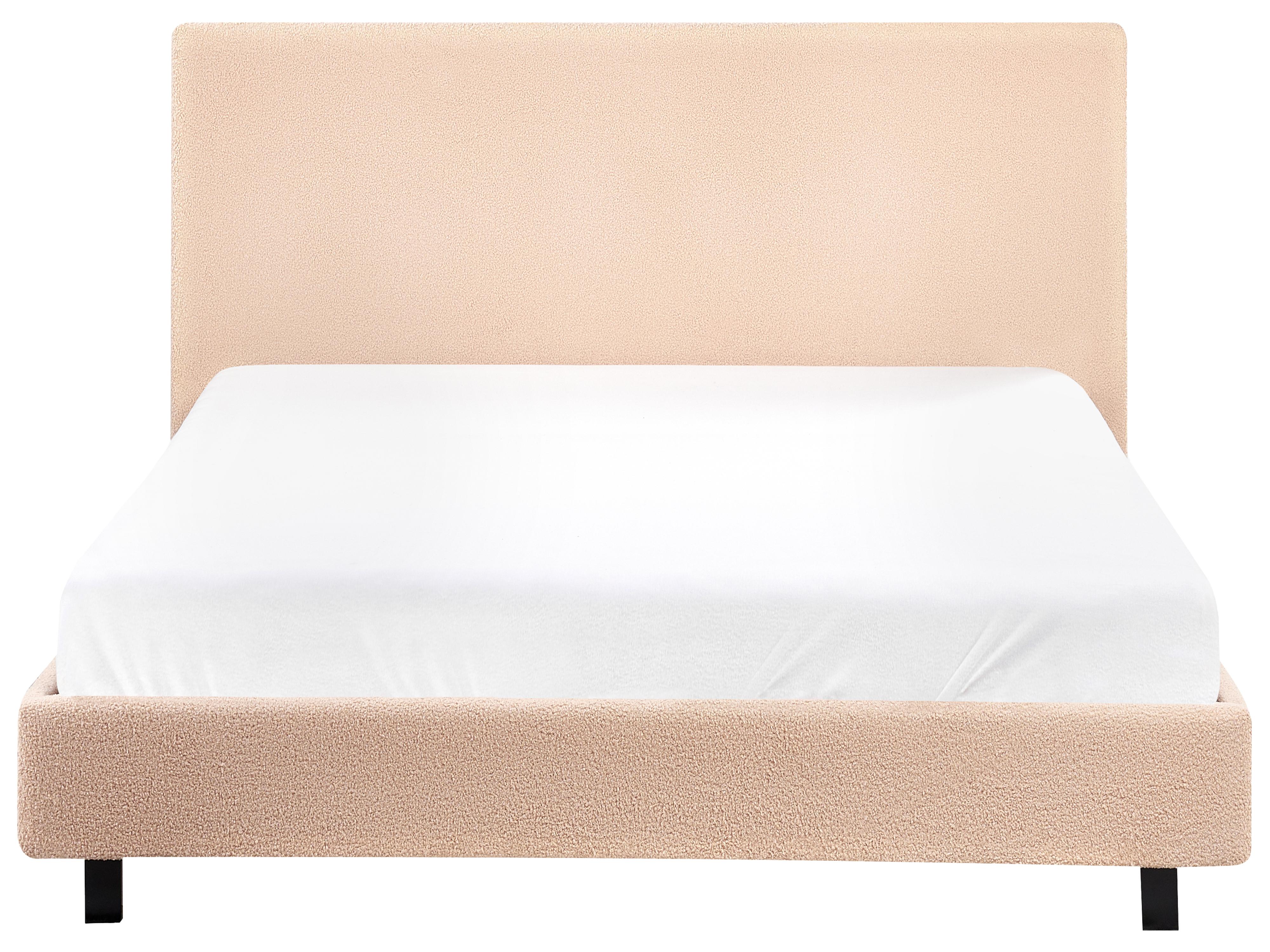 Bed Boucle ALBI 120 x 200 cm (EU Small Double) Beige_1060905