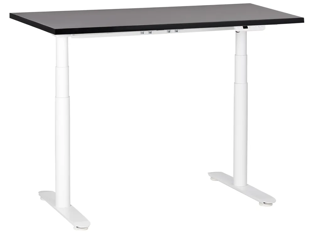 Biurko regulowane elektrycznie DESTINAS 120 cm 72 cm Czarny/ biały